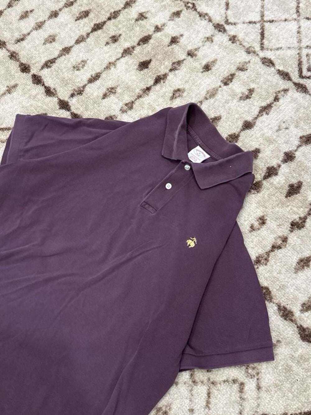 Brooks Brothers 346 Performance Polo Shirt XL Purple Original Fit